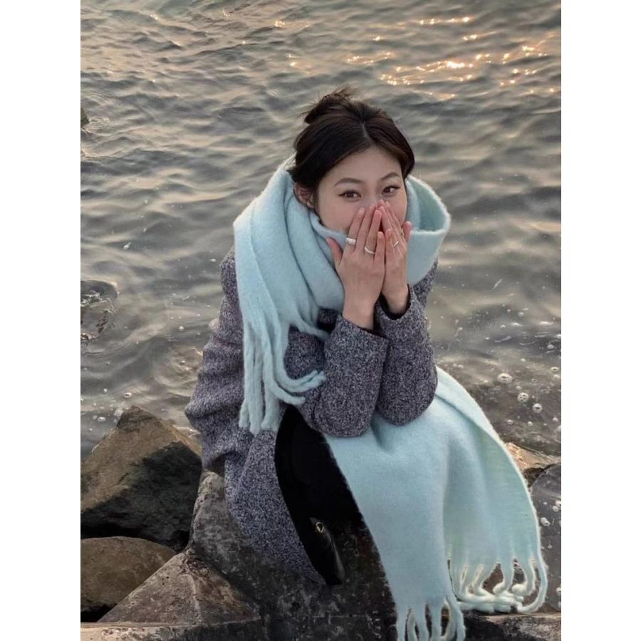 マフラー ストール レディース メンズ 無地 シンプル カラバリ豊富 あったか 防寒 かわいい ヘビロテ 冬 お出かけ | plusnao | 04