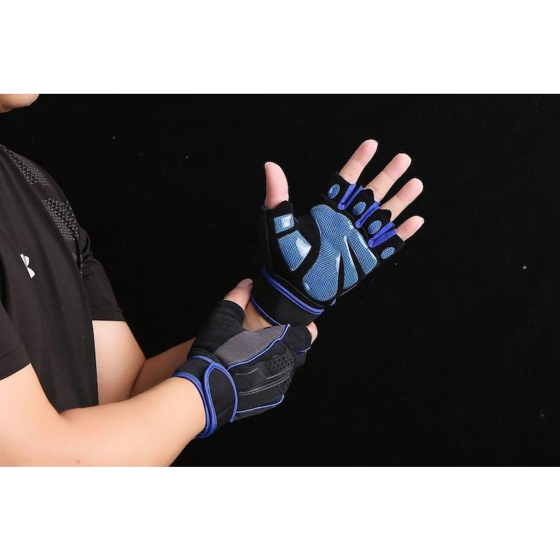 トレーニンググローブ 指先なし 男女兼用 メンズ レディース 黒 滑り