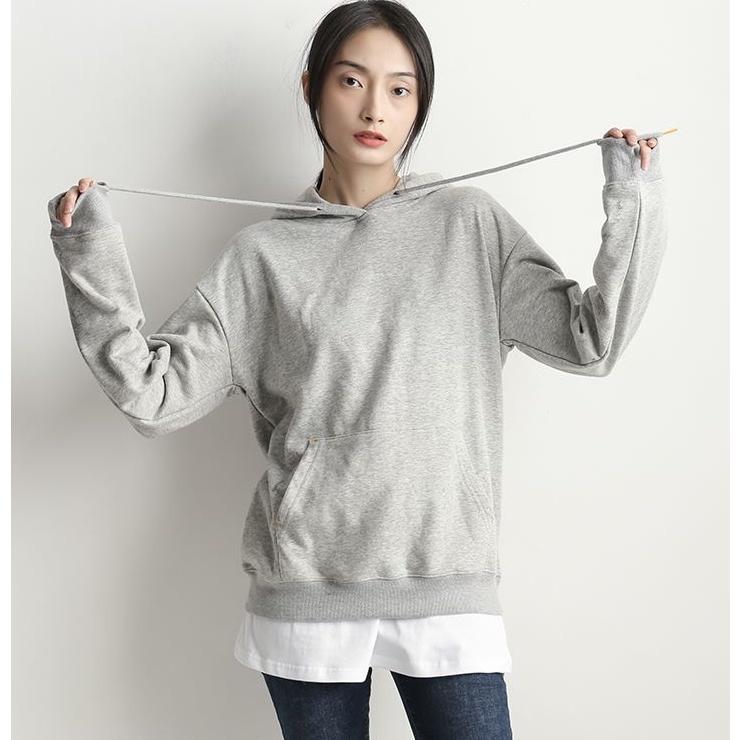 付け裾 つけ裾 フェイクレイヤードシャツ レディース 女性 ウエストゴム スカート 無地 重ね着風 体型カバー 大きいサイズ カジュアル かわいい お | plusnao | 05