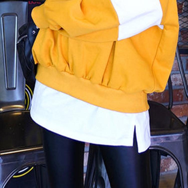 付け裾 つけ裾 フェイクレイヤードシャツ レディース 女性 ウエストゴム スカート 無地 重ね着風 体型カバー 大きいサイズ カジュアル かわいい お | plusnao | 08