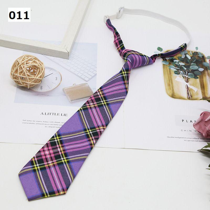 スクールネクタイ ワンタッチネクタイ 女子学生 男子学生 チェック柄 ゴム仕様 簡単装着 結ばない おしゃれ かわいい 制服 ユニフォーム スクール | plusnao | 26