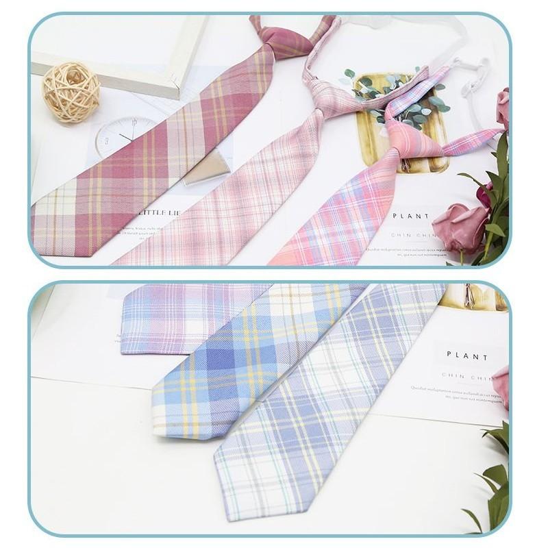 スクールネクタイ ワンタッチネクタイ 女子学生 男子学生 チェック柄 ゴム仕様 簡単装着 結ばない おしゃれ かわいい 制服 ユニフォーム スクール | plusnao | 32