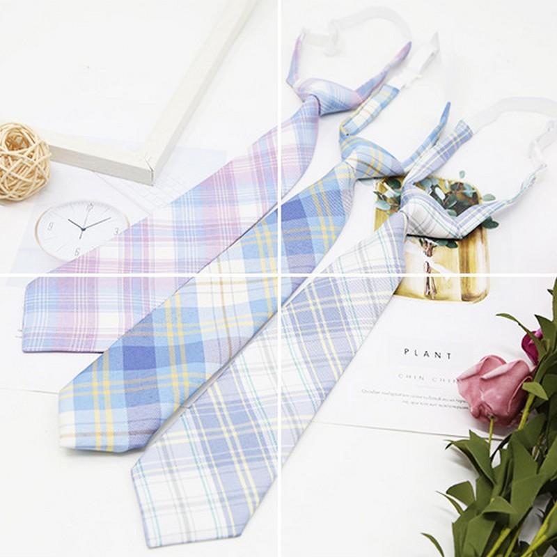 スクールネクタイ ワンタッチネクタイ 女子学生 男子学生 チェック柄 ゴム仕様 簡単装着 結ばない おしゃれ かわいい 制服 ユニフォーム スクール | plusnao | 16