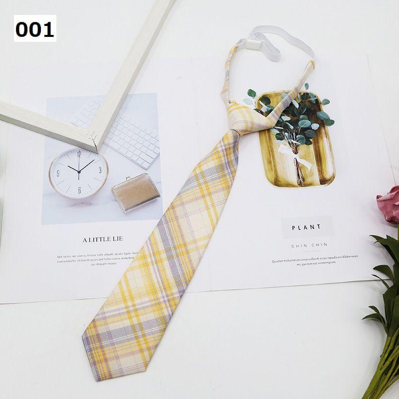 スクールネクタイ ワンタッチネクタイ 女子学生 男子学生 チェック柄 ゴム仕様 簡単装着 結ばない おしゃれ かわいい 制服 ユニフォーム スクール | plusnao | 17