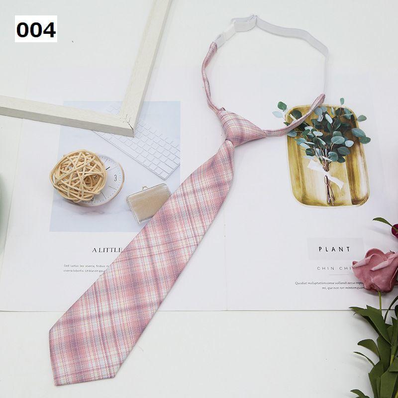 スクールネクタイ ワンタッチネクタイ 女子学生 男子学生 チェック柄 ゴム仕様 簡単装着 結ばない おしゃれ かわいい 制服 ユニフォーム スクール | plusnao | 19