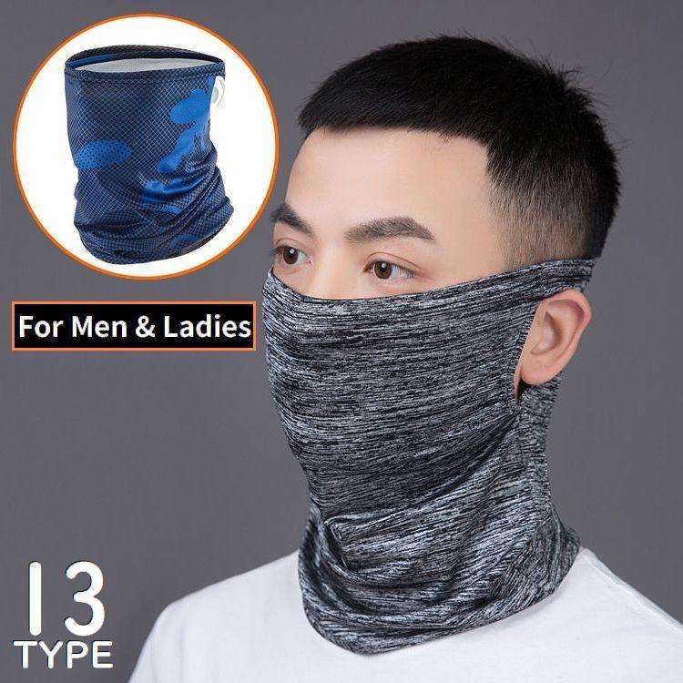 フェイスカバー フェイスマスク ネックカバー メンズ レディース 耳掛け 春夏 UVケア 紫外線対策 日焼け防止 吸汗 通気性 | plusnao