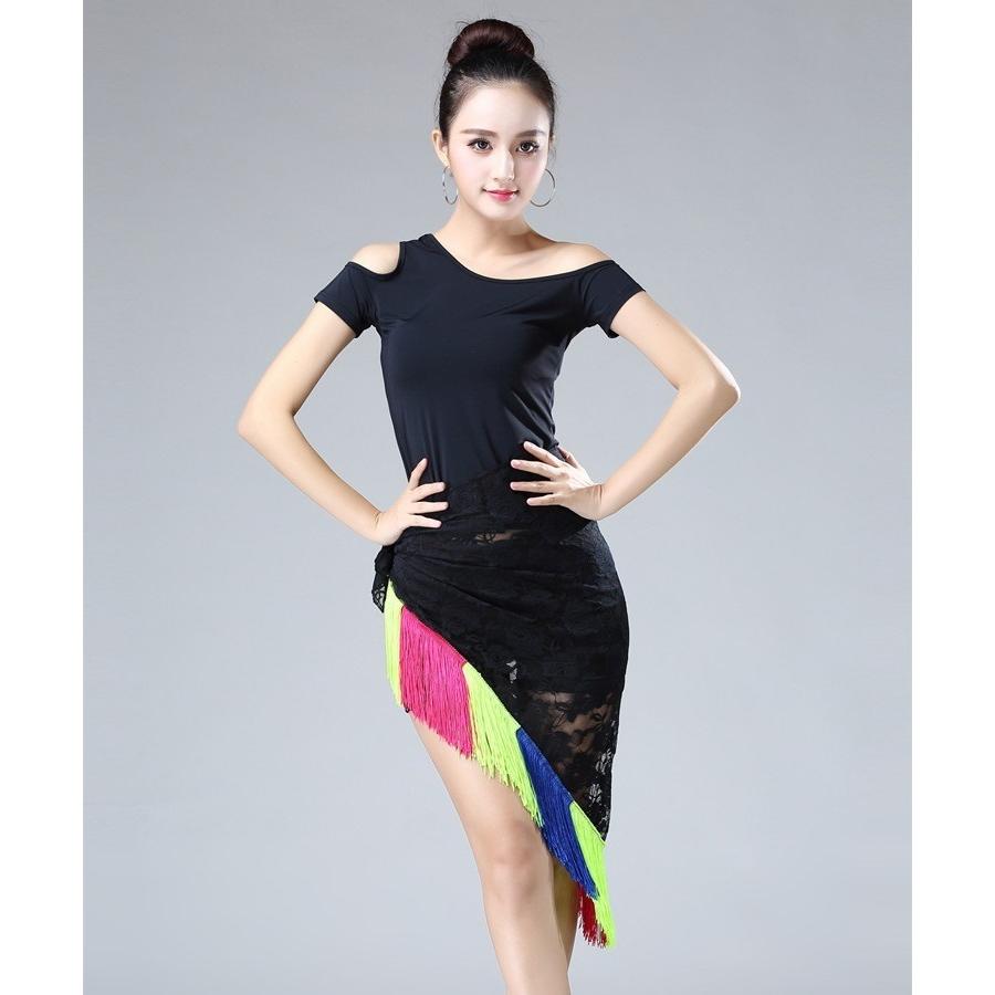 ヒップスカーフ ダンス衣装 ベリーダンス 社交ダンス ラテンダンス ヒップカバー 大人用 子供用 レース バラ 花柄 フリンジ シアー 三角 ショール | plusnao | 03