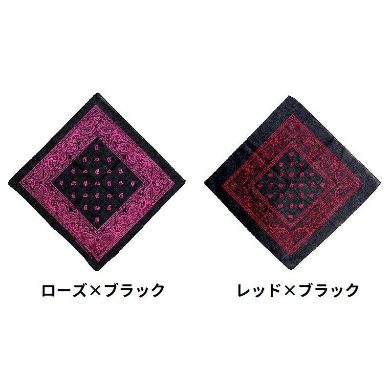 バンダナ スカーフ 大判 ハンカチ ペイズリー柄 定番 レディース