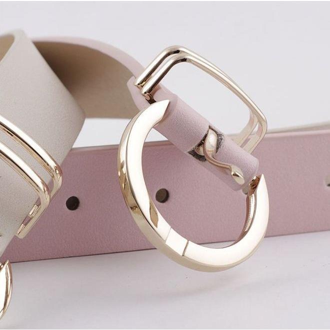 plusnao（プラスナオ） ベルト レディース 太め 丸型 ラウンドバックル