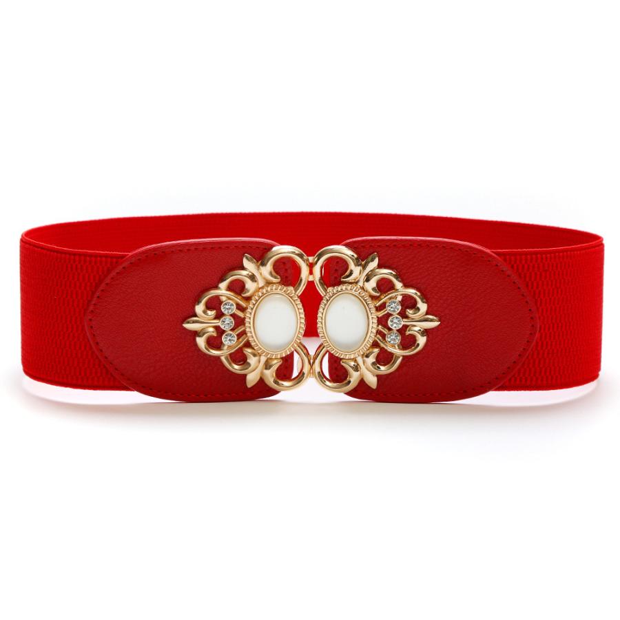 サッシュベルト 幅広 ワイド 太い レディース 女性 婦人用 ラインストーン ゴールドカラー 伸縮性 華やか フィット ウエストマーク おしゃれ エレ | plusnao | 03