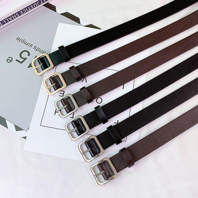 ベルト レディース 女性 婦人 レザー調 フェイクレザー 高級感 シンプル あわせやすい オーソドックス 定番 カジュアル バックル | plusnao | 10