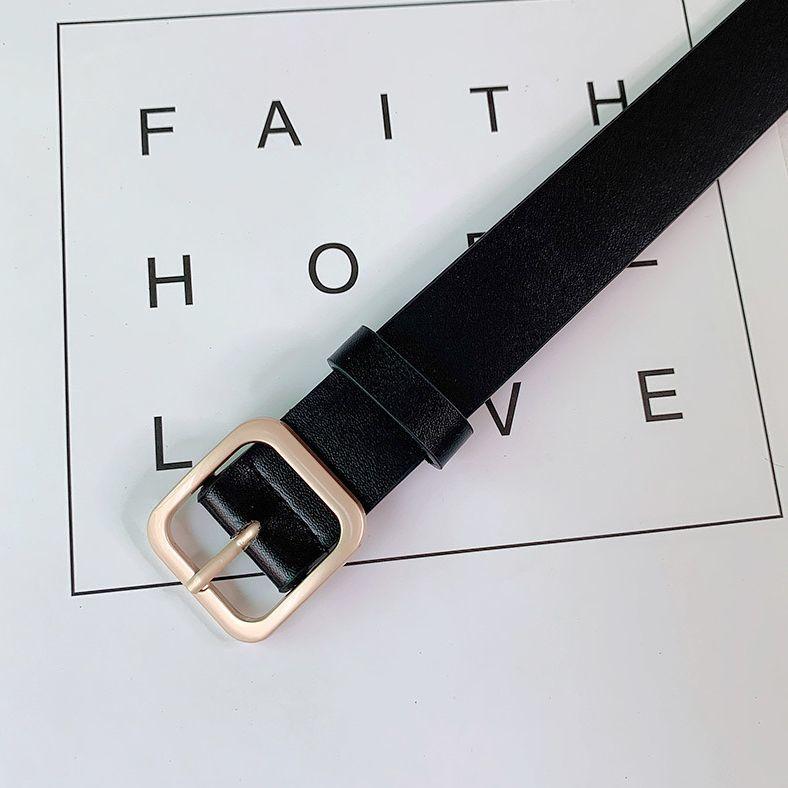 ベルト レディース 女性 婦人 レザー調 フェイクレザー 高級感 シンプル あわせやすい オーソドックス 定番 カジュアル バックル | plusnao | 14