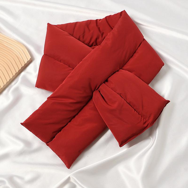 ティペット マフラー レディース 無地 シンプル クロス 中綿 防寒 暖かい あったか ストール スヌード ネックウォーマー 保温 差し込み コンパク | plusnao | 11