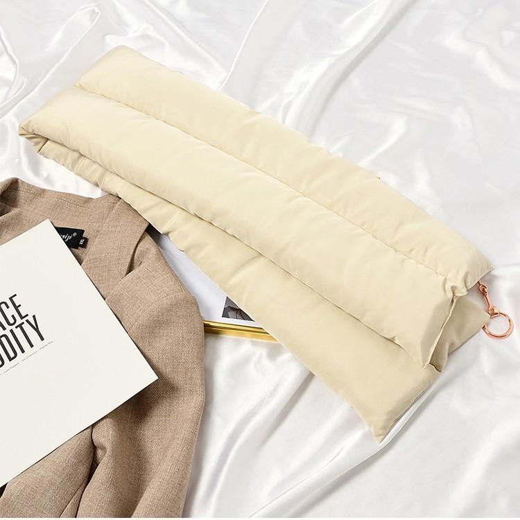 ティペット マフラー レディース 無地 シンプル クロス 中綿 防寒 暖かい あったか ストール スヌード ネックウォーマー 保温 差し込み コンパク | plusnao | 02