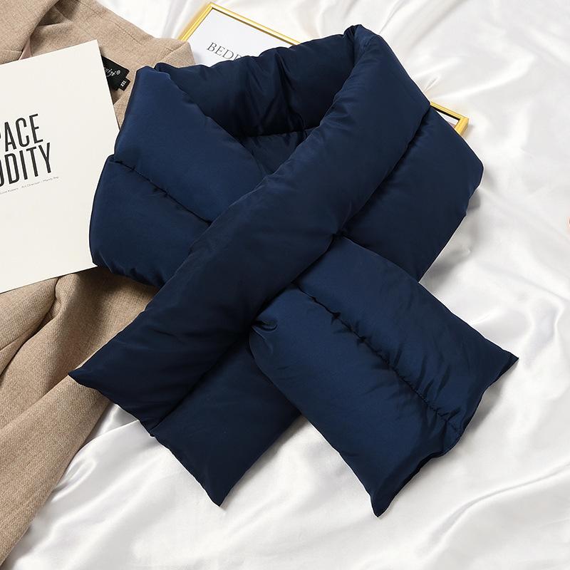 ティペット マフラー レディース 無地 シンプル クロス 中綿 防寒 暖かい あったか ストール スヌード ネックウォーマー 保温 差し込み コンパク | plusnao | 03