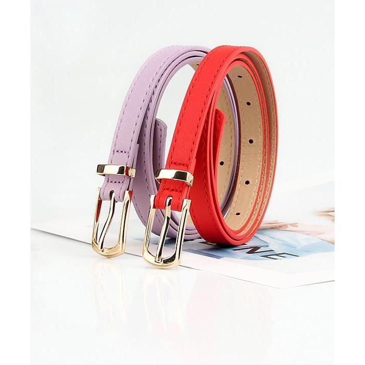 ベルト 細ベルト レディース 女性用 カラーベルト 細め ウエストマーク シンプル 無地 おしゃれ かわいい 上品 サイズ調節可能 ファッションアイテ | plusnao | 06