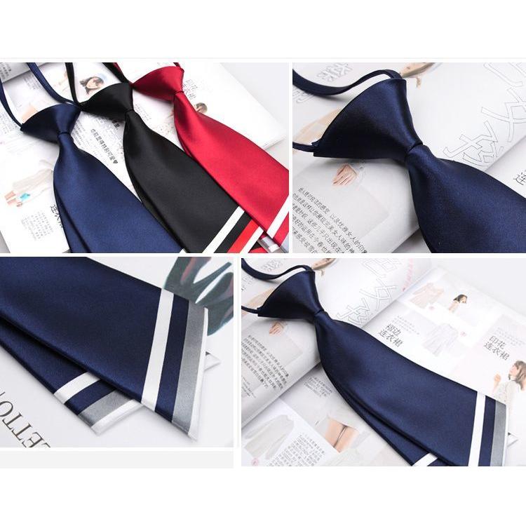 ワンタッチネクタイ ネクタイ レディース 制服 女子学生 スカーフ風 ファッション小物 簡単装着 結ばない おしゃれ かわいい ユニフォーム スクール | plusnao | 05