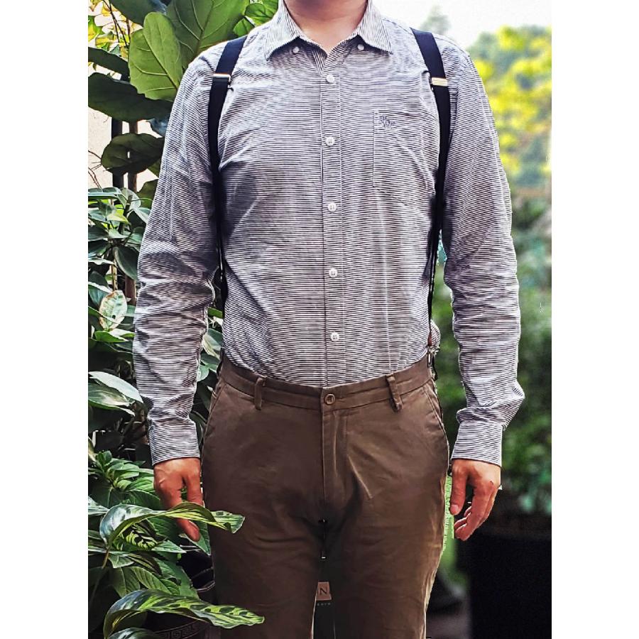 plusnao サスペンダー メンズ 男性 サイド吊り型 2点留めタイプ たすき