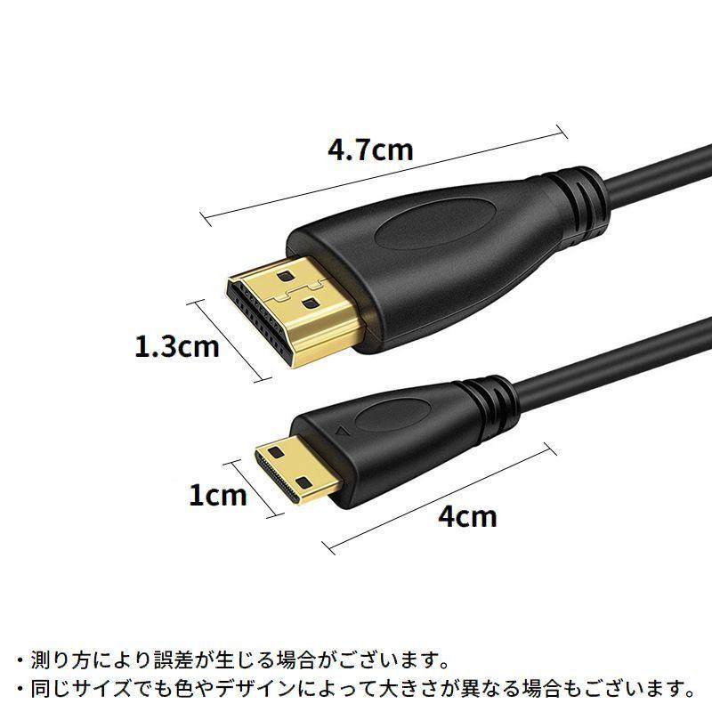 miniHDMI to HDMI 変換ケーブル 1.5m 4K DisplayPort ディスプレイ