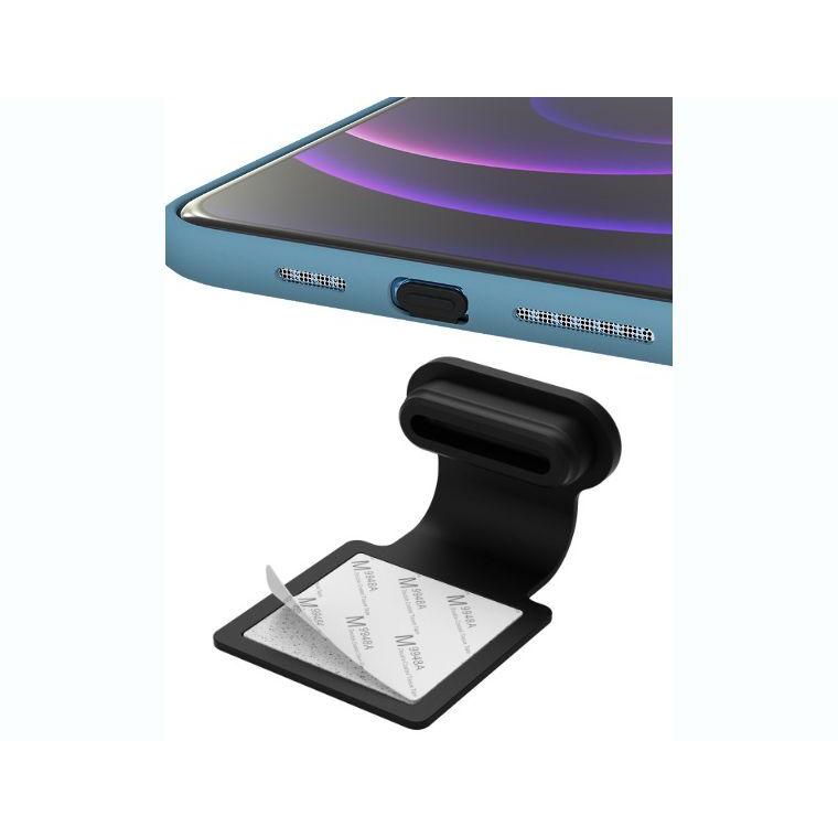 コネクタカバー 2個セット Lightning USB Type-C 貼り付け コネクタ