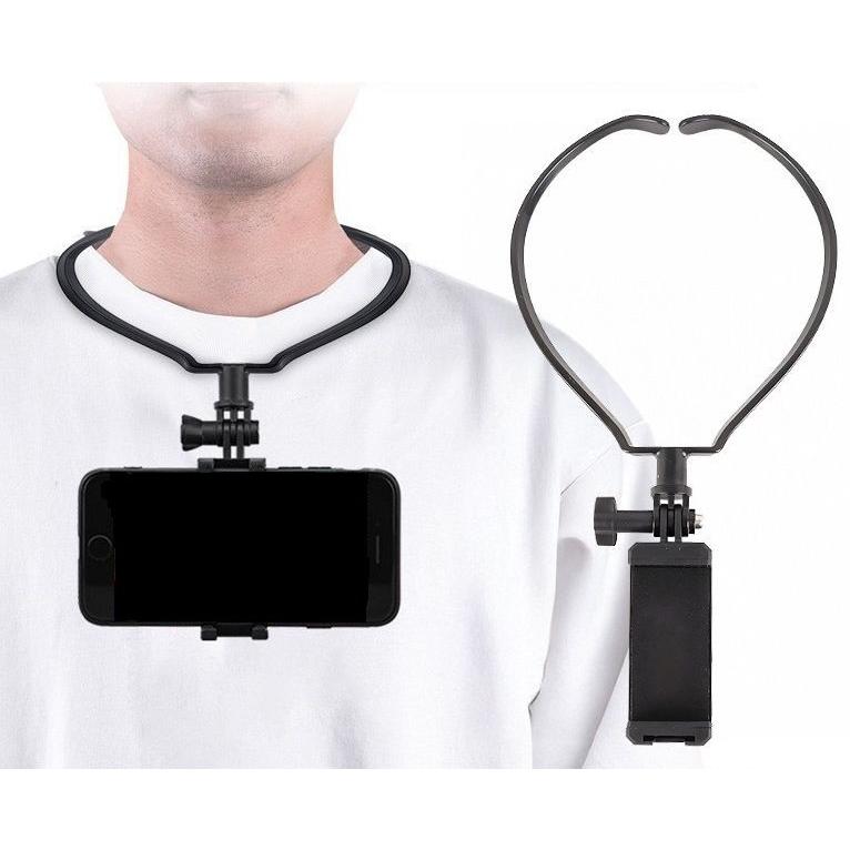 スマホホルダー ハンズフリー 撮影用 首掛け 自撮り gopro対応 動画