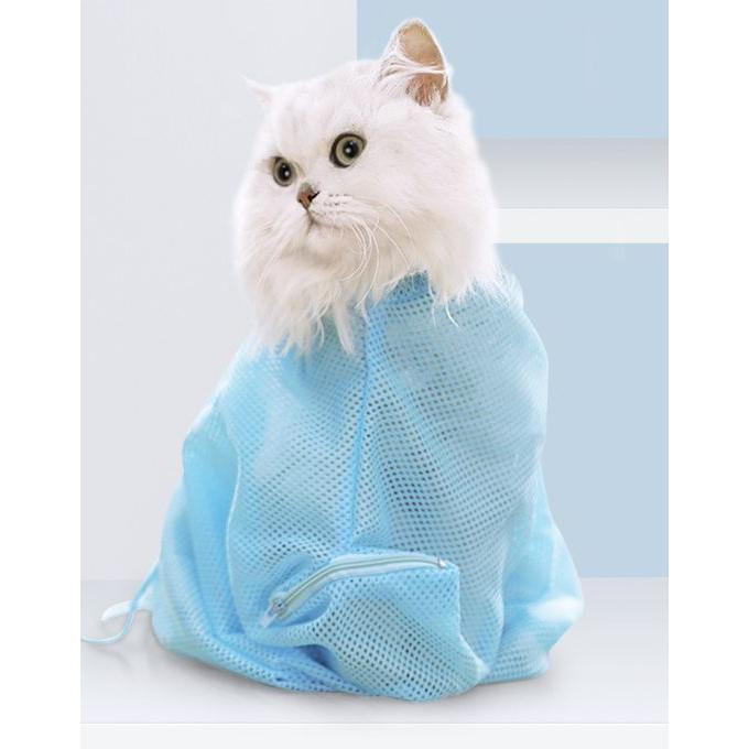 ⭐️猫 ネット 爪切り キャットバッグ みのむし袋 保定袋 メッシュ耳掃除 Amazon.co.jp: 猫みのむし袋 保定袋 メッシュ 通気性 爪切り 耳