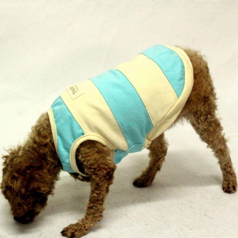 タンクトップ ドッグウェア 犬服 ボーダー柄 タグ 英字 縁取り シンプル 小型犬 中型犬 大型犬 お散歩 お出掛け 春 秋 お洒落 オシャレ おしゃ プラスナオ Paypayモール店 通販 Paypayモール