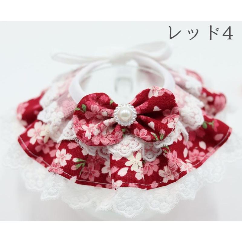 ペット リボンスタイ♡ハンドメイド S～L ペット用よだれかけ スタイ 犬用品 猫用品 レース リボン 花柄 ドッグ