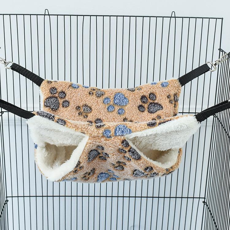 小動物用ハンモック ベッド 吊り下げ 二層 ハムスター フクロモモンガ