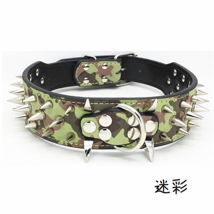 首輪 犬用 ペット用品 単品 スタッズ 小型犬 中型犬 お散歩グッズ フェイクレザー ヒョウ柄 クロコダイル風 かっこいい クール ドッグ|プラスナオ |06
