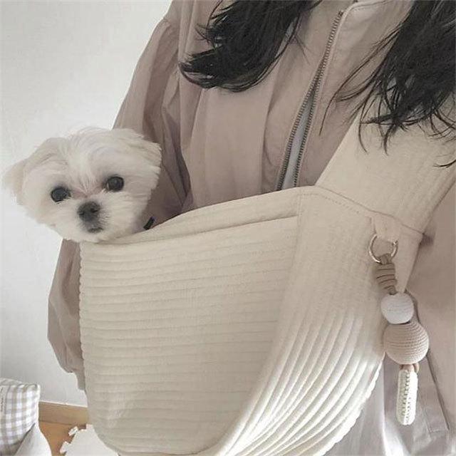 犬猫 ペットキャリー・スリングバッグL ペット用 スリング キャリーバッグ 抱っこ紐 猫 犬 ねこ いぬ 斜め掛け