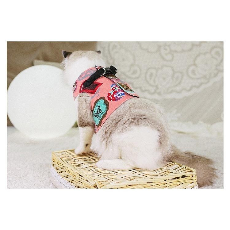 猫用ハーネス リードセット リーシュ 胴輪 胸当て ベスト ネコ用 ねこ