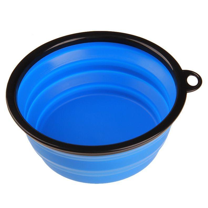 PRADA ペット用 折りたたみボウル 2個セット ペット用食器 折りたたみボウル 直径13cm シリコンボウル カラビナ付