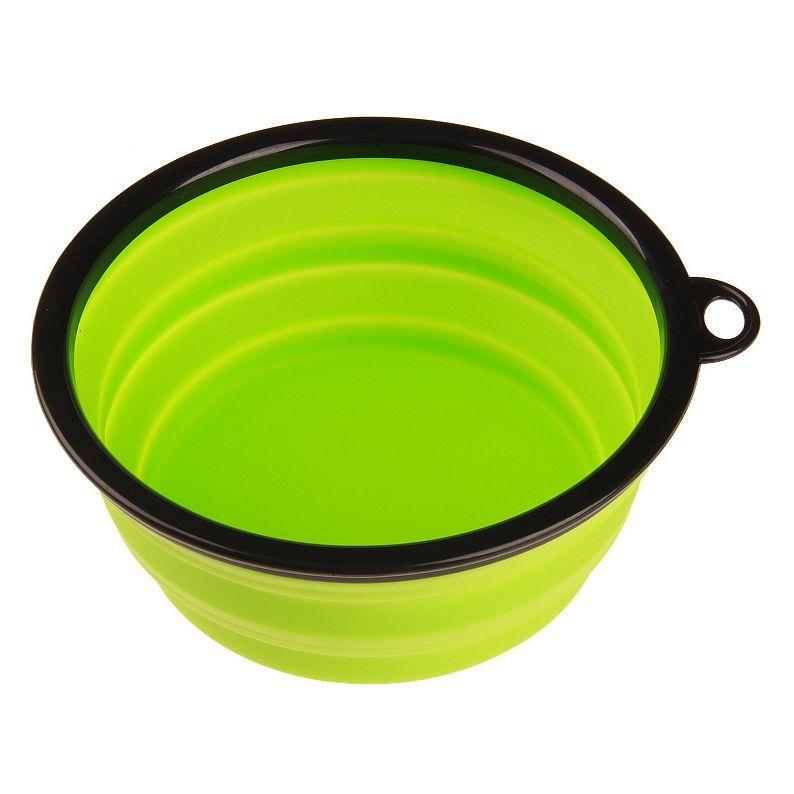 PRADA ペット用 折りたたみボウル 2個セット ペット用食器 折りたたみボウル 直径13cm シリコンボウル カラビナ付