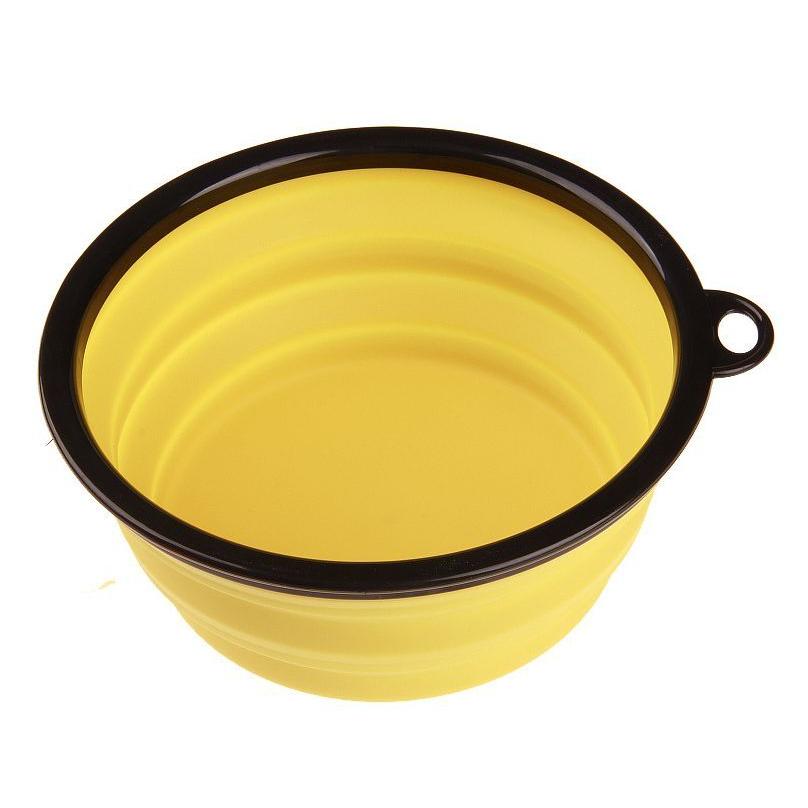 PRADA ペット用 折りたたみボウル 2個セット ペット用食器 折りたたみボウル 直径13cm シリコンボウル カラビナ付