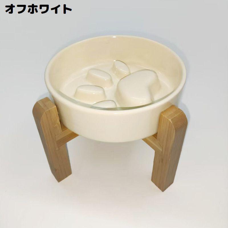 ADA 陶器製餌容器 竹風 ペット用食器 フードボウル 陶器製 木製 竹製スタンド付き 餌入れ エサ