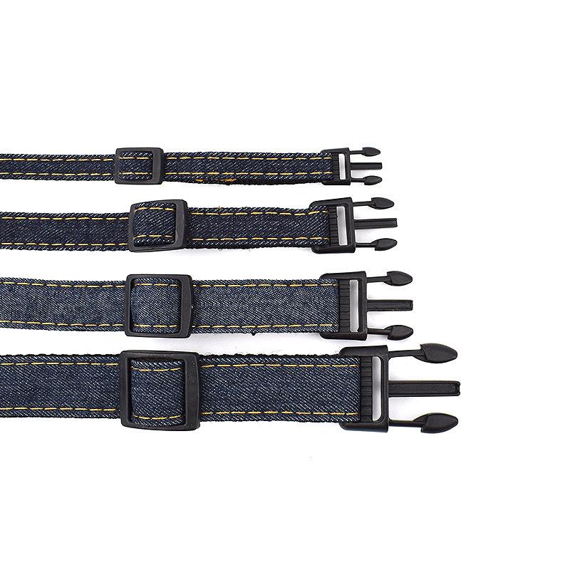 首輪 カラー 犬用 猫用 ペット用品 ワンタッチバックル 簡単装着 デニム Dカン付き 長さ調節可能 カジュアル 可愛い 散歩グッズ お出掛け イヌ用 | plusnao | 09