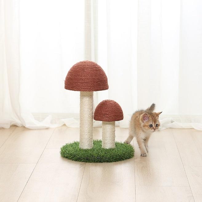 爪とぎ キノコ型 猫用 ネコ ねこ つめとぎ 爪とぎタワー 床置き 猫用爪