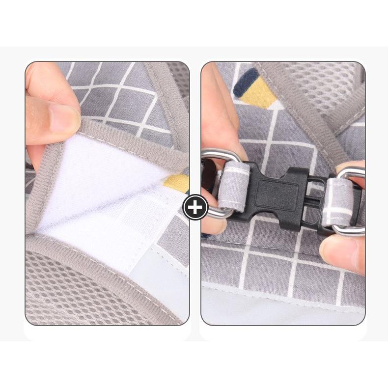 ハーネス リード 2点セット 小型犬 中型犬 イヌ 猫 ネコ ペットグッズ ペット用品 お散歩グッズ 背中開き 背中あき 反射板付き マジック テープ | plusnao | 12