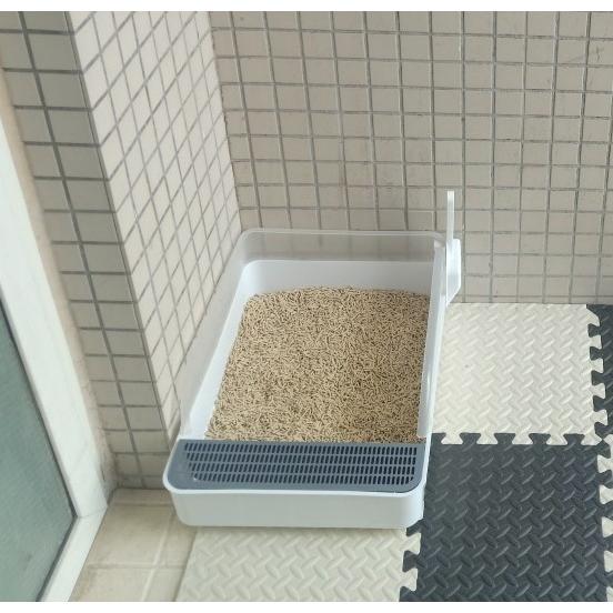 猫用トイレ トイレ容器 砂トイレ ネコ用 ねこ キャット トイレタリー用品 飛散防止 お手入れ簡単 持ち運び便利 シンプル 定番 ペットグッズ ペット｜plusnao｜13