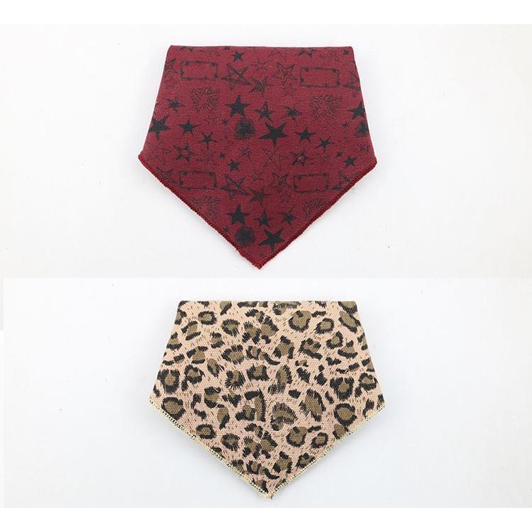ペット用バンダナ スタイ 犬用 猫用 ドッグウェア ペットウエア アクセサリー リバーシブル チェック柄 星柄 レオパード柄 ヒョウ柄 スカーフ よだ プラスナオ Paypayモール店 通販 Paypayモール