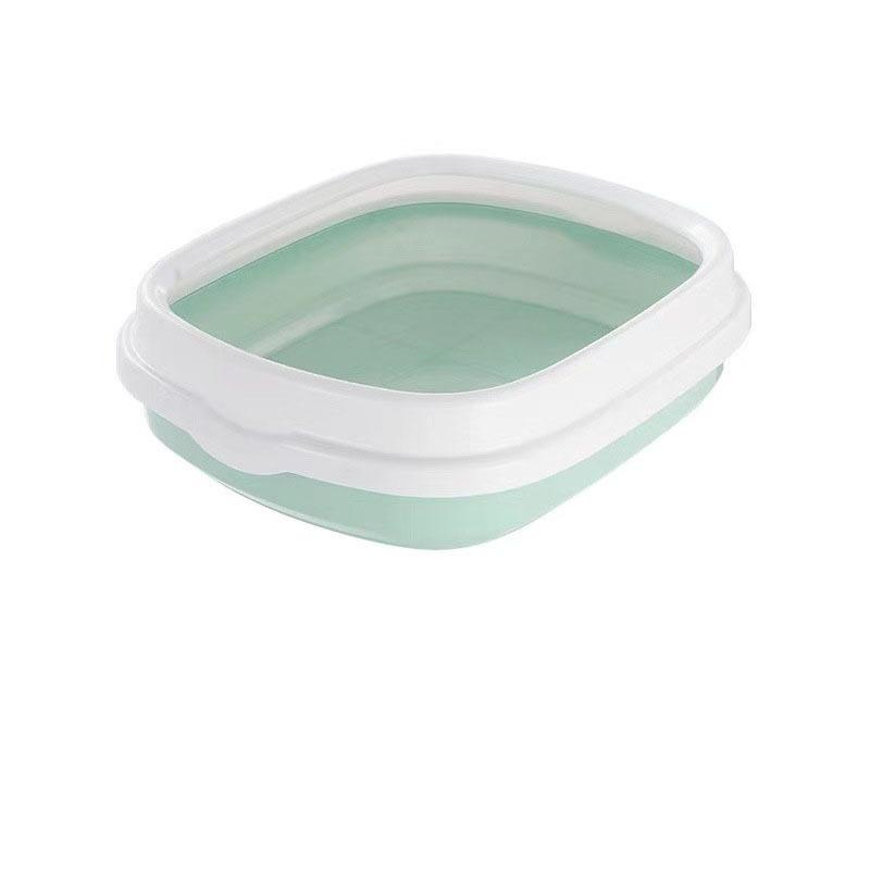 猫用トイレ キャットトイレ 本体 スクエア ハーフ 猫 キャット ペット用品 Mサイズ スコップ付き 収納らくらく 洗える シンプル 無地 ナチュラル|プラスナオ PayPayモール店|09