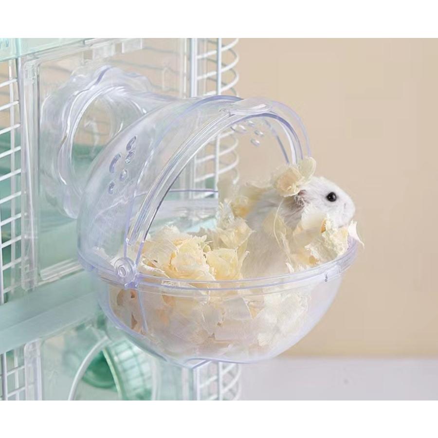 plusnao（プラスナオ） ハムスター 砂風呂 砂浴び容器 外付け トイレ