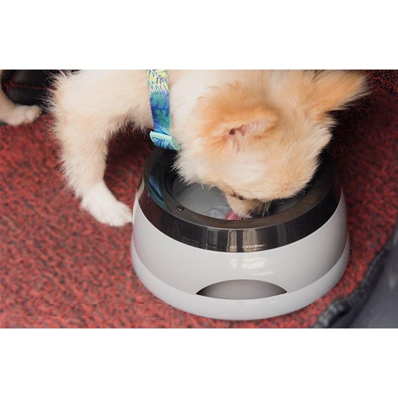 ペットボウル Sサイズ 犬 猫 滑り止め付き 水飲み皿付き ペット用食器 ウォーターボウル 水入れ 犬用 猫用 給水器 750ml 滑り