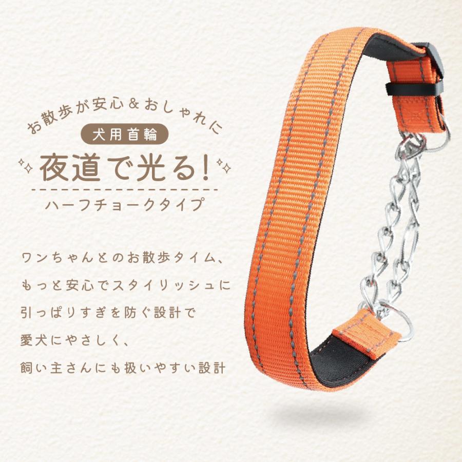 plusnao 首輪 ハーフチョーク 犬用 ペット用 小型犬 中型犬 大型