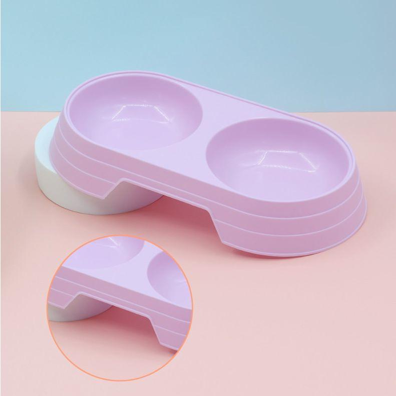 ペット用フードボウル ダブルボウル ペット 猫 犬 シンプル 2連タイプ