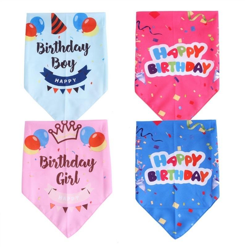 67 Off ペット用スタイ バンダナ よだれかけ ペット用品 ドッグウェア 犬グッズ ロゴ 英字 プリント 誕生日 お祝い 写真撮影 ハッピーバースデー おしゃれ330円 Aynaelda Com
