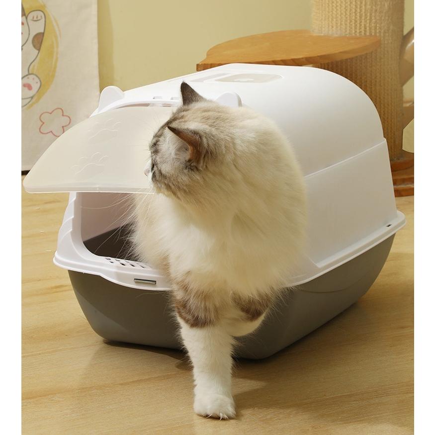 猫用トイレ ネコ 猫トイレ 本体 キャット スコップ付き 扉付き 飛散