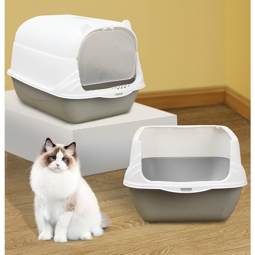 猫用トイレ ネコ 猫トイレ 本体 キャット スコップ付き 扉付き 飛散