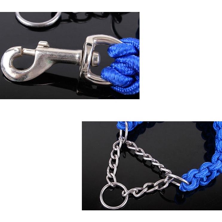 plusnao 首輪 リード 2点セット 犬用 ペット用 ハーフチョーク